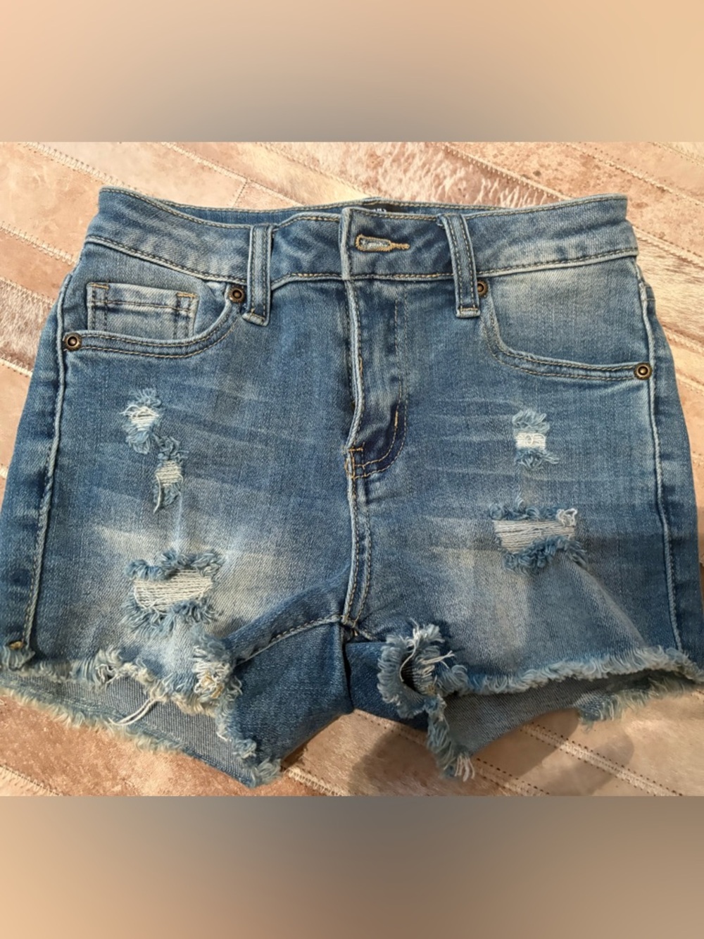 Contraband Girls Light Blue Denim Shorts